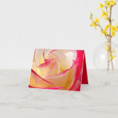 Carte de vœux pliée Rose (Fleur jaune)