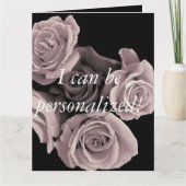 Carte de voeux pliée rose personnalisée (Devant)