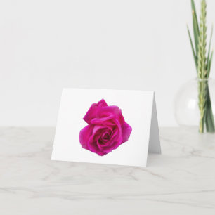 Carte de vœux pliée Rose rose #5