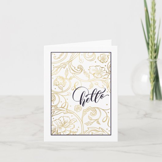 Carte de voeux pliée Rose sauvage (Devant)