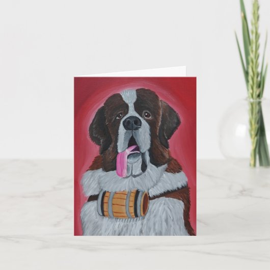 Carte de voeux pliée Saint Bernard (Devant)