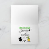 Carte de vœux pliée Saint-Patrick avec alligator (Intérieur)