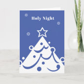 Carte de vœux pliée Sainte Nuit (Devant)