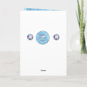 Carte de vœux pliée Samoyed Magic Noël (Dos)