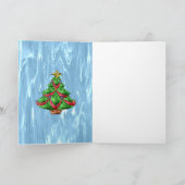 Carte de vœux pliée Samoyed Magic Noël (Intérieur)