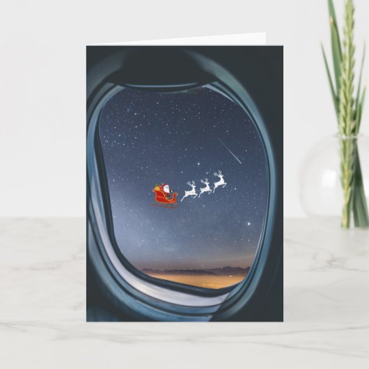 Carte de vœux pliée Santa (Devant)