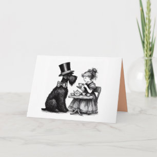 Carte de voeux pliée Schnauzer