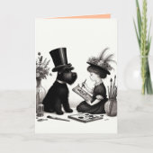 Carte de vœux pliée Schnauzer (Devant)