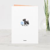 Carte de voeux pliée Schnauzer (Dos)