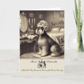 Carte de voeux pliée Schnauzer Marie Antoinette (Devant)