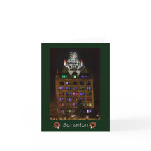 Carte de vœux pliée Scranton Holiday Lights Electr
