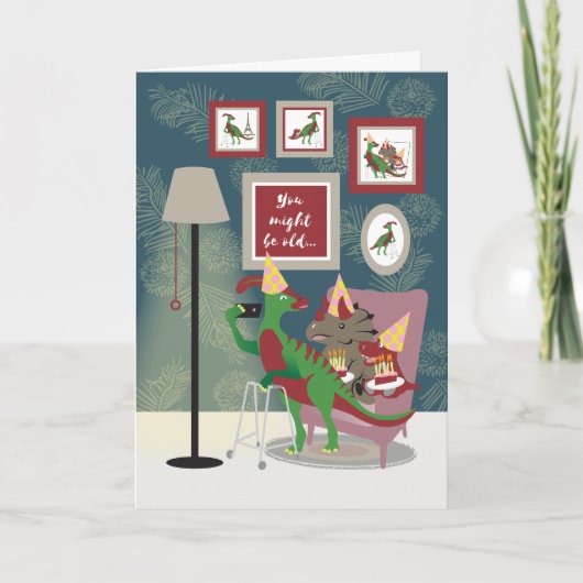 Carte de voeux pliée "Selfies d'anniversaire" (Devant)