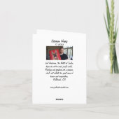 Carte de voeux pliée Sibérienne Husky (Dos)