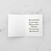 Carte de voeux pliée Silhouette Graduate (Intérieur)