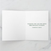 Carte de voeux pliée simple Arbre de Noël vert (Intérieur)