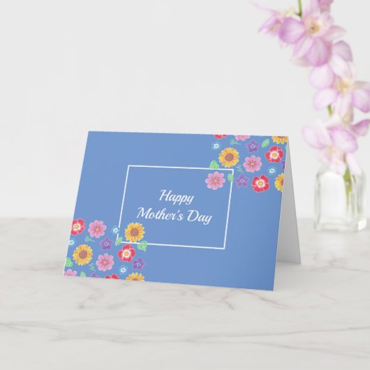 Carte de vœux pliée simple florale / Carte de fête (Orchidée)