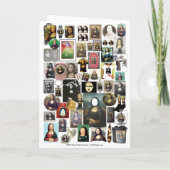 Carte de voeux pliée Souvenir de Mona Lisa (Dos)