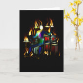 Carte de voeux pliée standard, 12,7 cm x 17,8 cm (Fleur jaune)