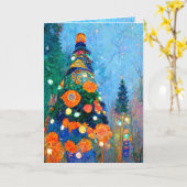 Carte de vœux pliée standard 13 x 18 cm (Fleur jaune)