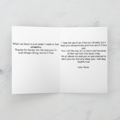 Carte de voeux pliée standard de 5 po x 7 po (Intérieur)