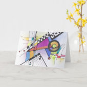 Carte de voeux pliée standard de 5 po x 7 po (Fleur jaune)