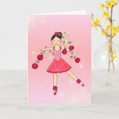 Carte de vœux pliée Star Dancer (Fleur jaune)