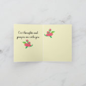 Carte de voeux pliée : Sympathie la plus profonde (Intérieur)