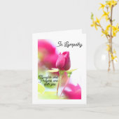 Carte de voeux pliée Sympathy (Fleur jaune)