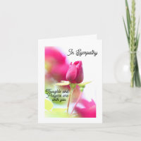 Carte de voeux pliée Sympathy