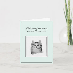 Carte de voeux pliée Sympathy Cat