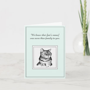 Carte de voeux pliée Sympathy Cat