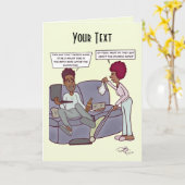 Carte de voeux pliée Taux de divorce (Fleur jaune)