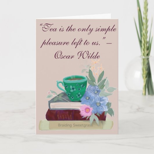 Carte de vœux pliée Teacup Joy (Devant)