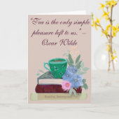 Carte de vœux pliée Teacup Joy (Fleur jaune)