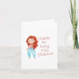 Carte de vœux pliée Thanks For Being You