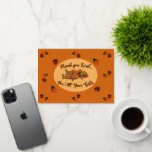 Carte de voeux pliée Thanksgiving Foil