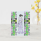 Carte de voeux pliée : Touch Of Class (Fleur jaune)
