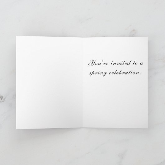 Carte de vœux pliée Touch of Spring (Intérieur)