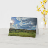 Carte de voeux pliée verger (Fleur jaune)