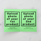 Carte de voeux pliée verte pour les entreprises Ha (Intérieur)