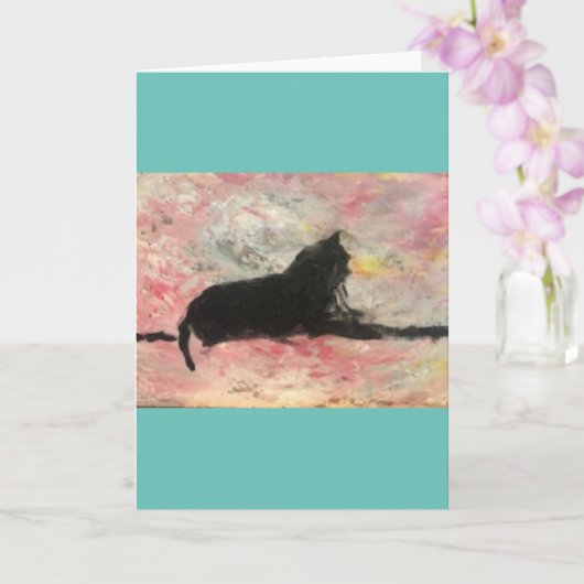 Carte de voeux pliée vide (Orchidée)