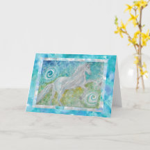 Carte de vœux pliée vierge Whimsy Horse Play 2 5x7