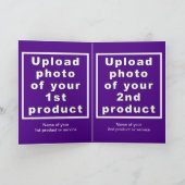 Carte de voeux pliée violet pour le Nouvel An prof (Intérieur)