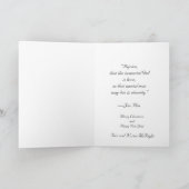 Carte de vœux pliée violette de Noël (Intérieur)