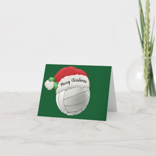 Carte de voeux pliée Volleyball (Devant)