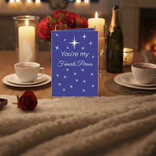 Carte de vœux pliée Vous êtes ma personne préférée