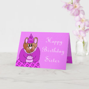 Carte de voeux pliée Whimsy Artsy Digital Bear