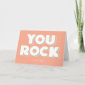 Carte de vœux pliée You Rock Thank You (Devant)