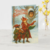 Carte de voeux pliée Yule Card (Fleur jaune)
