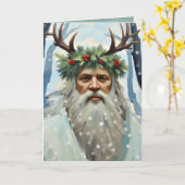 Carte de voeux pliée Yule Card (Fleur jaune)